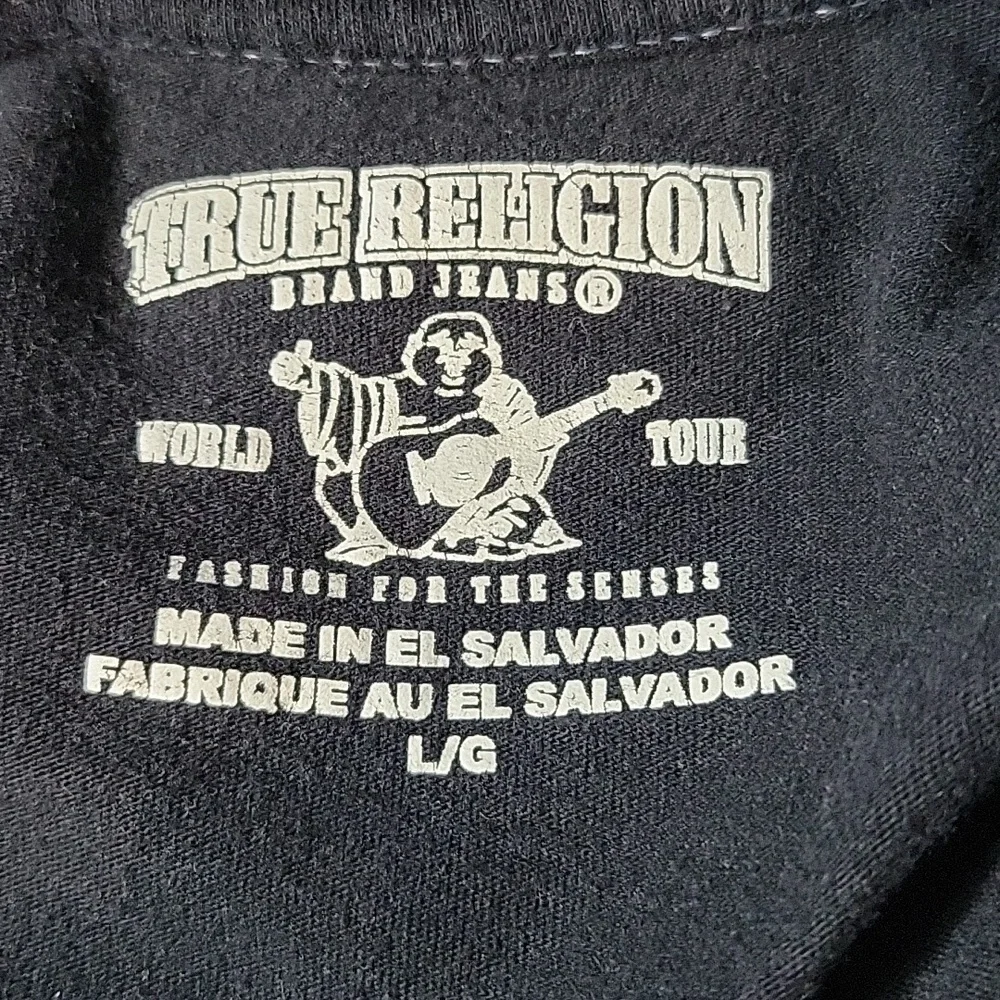 TRUE RELIGION Black Flight Mission Nasa‎ T Shirt Large